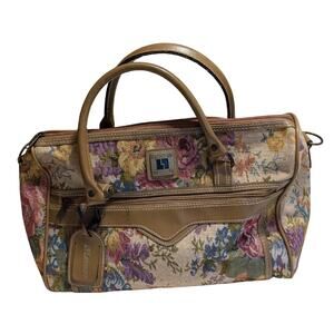 Leisure Brand Floral Tapestry Duffle Bag Carry on Travel 2 Removable Straps